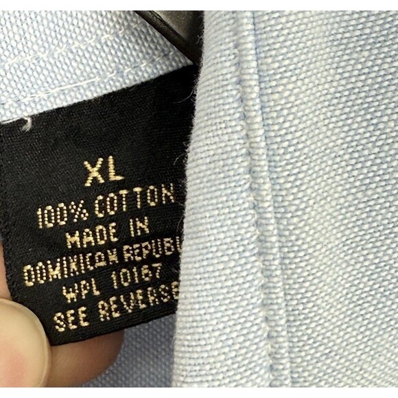 Metropolitan View Mens SHIRT Button Up Cotton Size XL Blue Short Sleeve - Picture 8 of 14